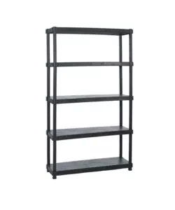 Scaffale 5 ripiani in polipropilene "titano" grigio 120x40x188 cm
