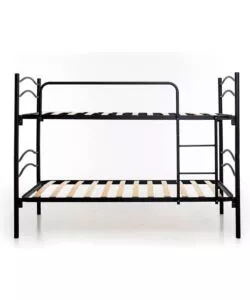 Letto a castello smontabile in metallo nero 203x145,5x83 cm
