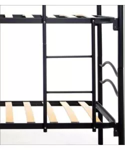 Letto a castello smontabile in metallo nero 203x145,5x83 cm