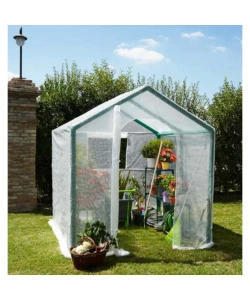 Telo di ricambio verdemax per serra violetta in pe rinforzato trasparente 200x200x220 cm