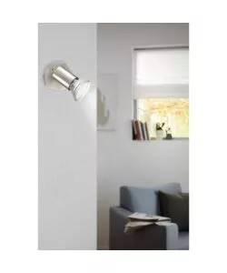Faretto a parete da interno eglo "buzz led" grigio 3000k