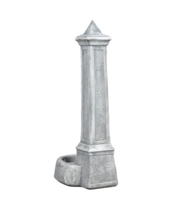 Fontana da giardino vedovella kam "lecce" anticato grigio 36x46x100 cm