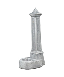 Fontana da giardino vedovella kam "lecce" anticato grigio 36x46x100 cm