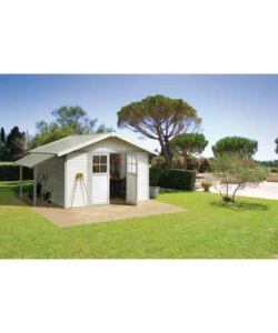 Tettoia laterale grosfillex in pvc per abitazioni e casette deco e utility da 7,5 e 11 m² - cod. 22500136
