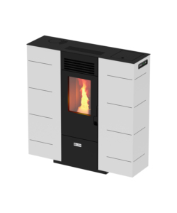 STUFA A PELLET CANALIZZATA SALVASPAZIO SLIM 10C BIANCA 9,0 KW - CANADIAN STOVE