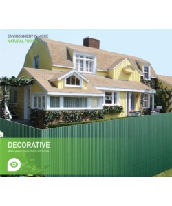 Recinzione da esterno in pvc eurogarden monofacciale verde 3x1 metri