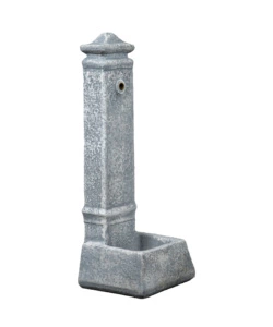Fontana da giardino vedovella kam "isernia"  in cemento anticato grigio, 29,8x26x79 cm