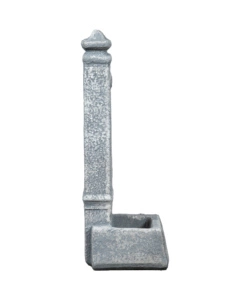 Fontana da giardino vedovella kam "isernia"  in cemento anticato grigio, 29,8x26x79 cm