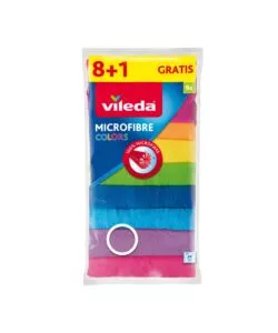 Set 9 pezzi panno in microfibra vileda colori assortiti