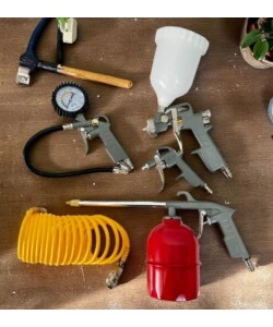 Kit 5 utensili con attacco rapido per compressore d'aria system+