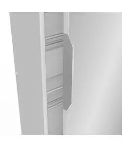 Armadio scarpiera bianco con anta a specchio, 50x20x180 cm