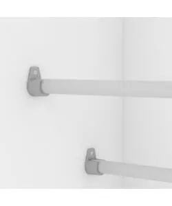 Armadio scarpiera bianco con anta a specchio, 50x20x180 cm