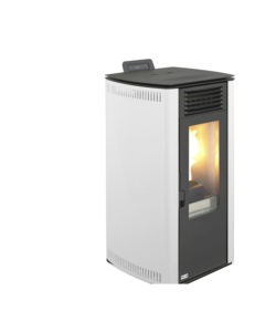 STUFA A PELLET QUEBEC 10 BIANCA CON KIT WI-FI IN OMAGGIO, 9 KW - CANADIAN STOVE