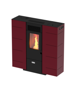 STUFA A PELLET CANALIZZATA SALVASPAZIO SLIM 10C BORDEAUX 9,01 KW - CANADIAN STOVE