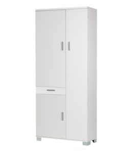 Mobile 3 ante e 1 cassetto bianco fiammato, 77x179x34 cm