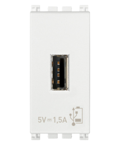 UNITA ALIMENTAZIONE USB 1M 5V1.5A BIANCO ARKE - VIMAR
