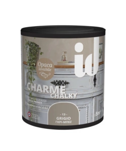 Vernice opaca e lavabile senza primer 'charme' colore grigio - 0.5 lt