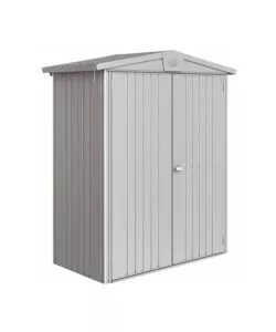 Casetta da giardino biohort 'europa  1' in acciaio zincato colore argento metallizzato 172x84x196 cm