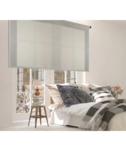 Tenda a rullo semifiltrante lino grigio, 100x250 cm