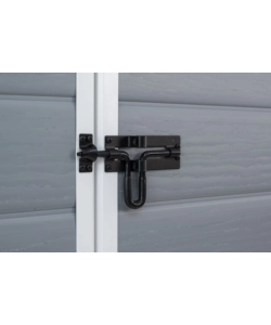 Casetta da giardino keter "manor 6x8" in resina colore grigio con porta battente doppia 185,8x236,8x227 cm