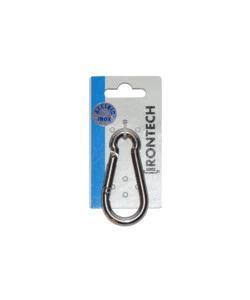 Moschettone pompiere  8 x 80 mm. in acciaio inox a4 - aisi 316