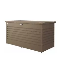 Baule da esterno impermeabile biohort '160' in acciaio zincato bronzo metallizzato 830 lt 160x79x83 cm - cod. 62060