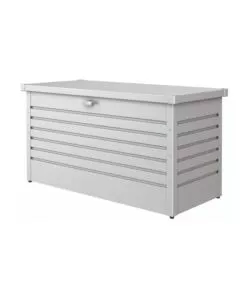 Baule da esterno impermeabile biohort '130' in acciaio zincato argento metallizzato 460 lt 134x62x71 cm - cod. 64040