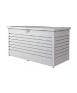 Baule da esterno impermeabile biohort '160' in acciaio zincato argento metallizzato 830 lt 160x79x83 cm - cod. 64060