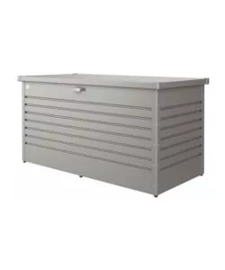 Baule da esterno impermeabile biohort '160' in acciaio zincato grigio quarzo metallizzato 830 lt 160x79x83 cm - cod. 68060