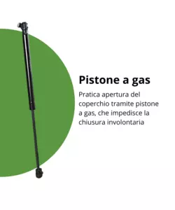 Baule postale per pacchi impermeabile biohort "paket-box 100" in acciaio zincato argento metallizzato 195 lt 101x46x61 cm - cod. 64910