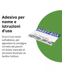 Baule postale per pacchi impermeabile biohort "paket-box 100" in acciaio zincato argento metallizzato 195 lt 101x46x61 cm - cod. 64910