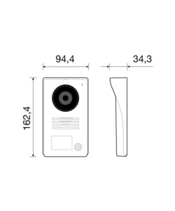 KIT VIDEOCITOFONICO DA PARETE MONOFAMILIARE VIMAR CON VIVAVOCE INTERCOMUNICANTE