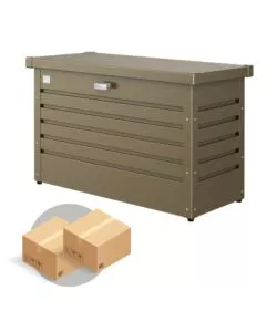Baule postale per pacchi impermeabile biohort 'paket-box 100' in acciaio zincato bronzo metallizzato 195 lt 101x46x61 cm - cod. 62910