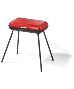 Barbecue a carbone a valigetta con coperchio ompagrill con griglia 28x46,5 cm