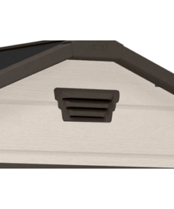 Casetta da giardino keter "manor 6x5" in resina colore beige con porta battente doppia 185x152x226 cm
