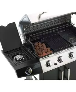 Barbecue a gas sochef "golosone 3" con cottura a pietra lavica o australiana 3 bruciatori - cod. g45129
