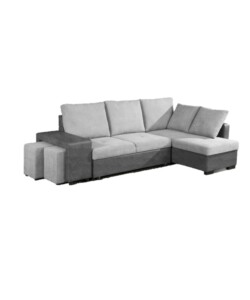 DIVANO ANGOLARE 'JESSY' CON CONTENITORE POUF E PENISOLA DESTRA, 247X94X175 CM