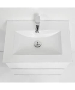Mobile bagno sospeso "fabula" bianco laccato, 60x47x57 cm