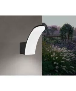 Applique led da esterno eglo "fiumicino" nero 3000k
