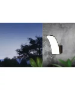 Applique led da esterno eglo "fiumicino" nero 3000k