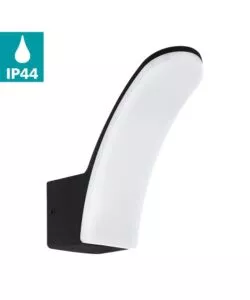 Applique led da esterno eglo "fiumicino" nero 3000k