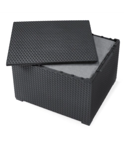Set da giardino keter "emma lounge" con divano 2 posti, colore grafite - keter