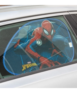 Coppia tendine auto laterali trapezio "spiderman" 65x38 cm