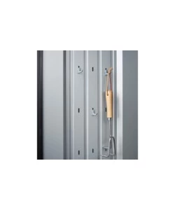 Armadio da esterno biohort "romeo l" in acciaio argento metallizzato, 132x87x140 cm - 55080
