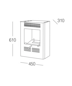 Stufa a bioetanolo tecno air system 'ruby' bordeaux 3 kw