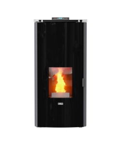 Termostufa a pellet canadian stove "class thermo 17" grigio puntinato 17 kw