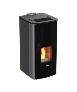 Termostufa a pellet canadian stove "class thermo 17" grigio puntinato 17 kw