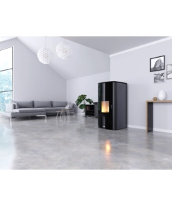 Termostufa a pellet canadian stove "class thermo 20" grigio puntinato 19 kw