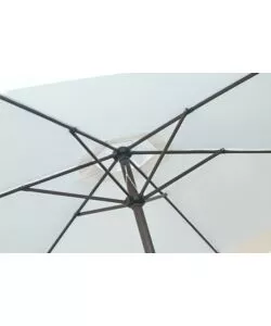 Ombrellone da giardino quadrato essenza in poliestere bianco 3x3 mt