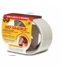 NASTRO ADESIVO BEST FIRE "NO SMOKE" IN ALLUMINIO COLORE BIANCO, 40 MM X 4 MT